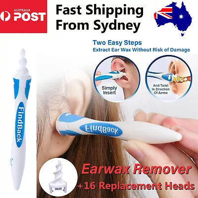 Ear Wax Removal Handle 16 Tips Tool Ear Cleaner Remover Pick Swab Q-Grips AU • $5.50