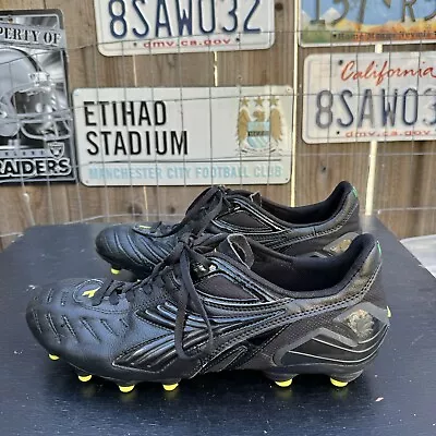 Diadora Soccer Cleats Maracana SC USA 10 Black Yellow • $40