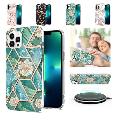 Shockproof Marble Floral Case Cover For IPhone 15 14 13 12 11 Pro Max XR 8 Plus • $11.26