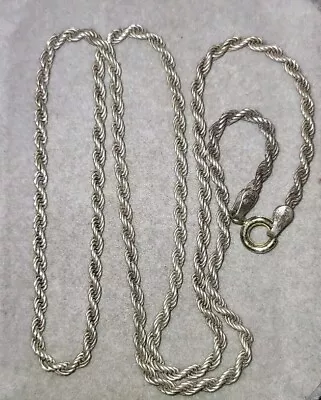 MILOR Vintage 925 Sterling Silver Rope Chain/Necklace-20  ITALY-11g • $22.95