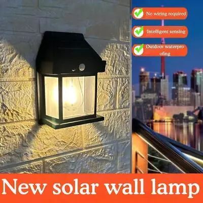 Solar Tungsten Wall Light Outdoor Sconce Motion Sensor Lamp For Porch Garage • $8.99