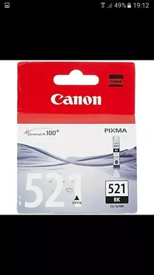 £9.50 • Buy Genuine Canon CLI-521Black Ink Cartrige Canon Pixma IP3600 MP540 MP990 MX870 