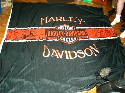 Harley-davidson Motorcycles Quilt Duvet Cover 90 X90  Great Cond Clean Non Smoke • $13