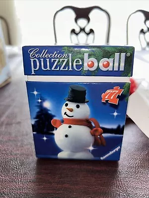 2007 Ravensburger Christmas Snowman Puzzle Ball 77 Piece • $11.99