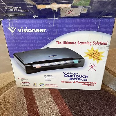 Visioneer One Touch 8920 Usb Scanner & Transparency Adapter • $35
