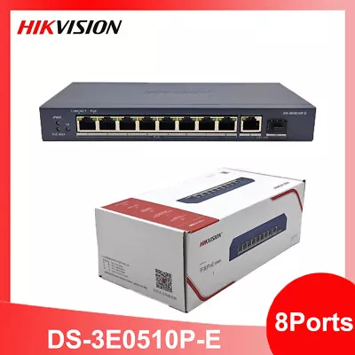 New Hikvision DS-3E0510P-E 8-Port Gigabit Unmanaged PoE Switch • $125.45