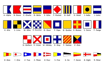 Signal Flags Maritime Nautical International Ship Naval Letters & Numbers • £42.99