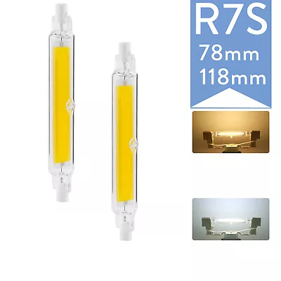 78mm 118mm 6W 12W Dimmable R7s LED COB Bulb Ceramic Glass Tube Light J Type • $7.24