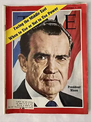 1970 October 5 Time Magazine Facing The Middle East President Nixon (MH871) • $15.99