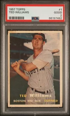 1957 Topps Ted Williams #1 PSA 2 Good • $199.99