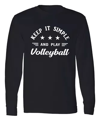 Funny Volleyball Player Full Long Sleeve T-shirt Game Team Coach Gift Tee • $25.99