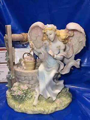 Seraphim Classics Angel By Wishing Well  Michelle Hope Blooms” Heaven On Earth • $19.99