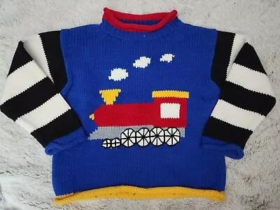 Mulberribush Choo Choo Train Size 3T Toddler Sweater Colorful! • $9.95