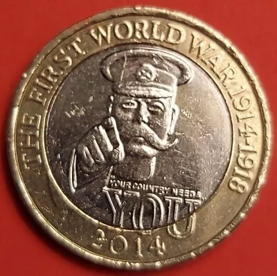 2014 £2 Coin Lord Kitchener Centenary Your Country Needs You Two Pounds Coin • £3.95