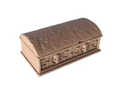 Dollhouse Miniature Aged Stone Coffin - Multiple Scales -- 1-12 1-24 1-48 • $6