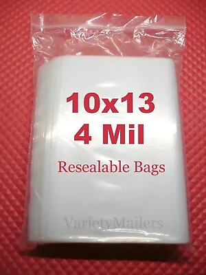 12 Reclosable Bags 10''x 13'' Clear 4 Mil HEAVY DUTY Storage Bags 10x13 • $8.25