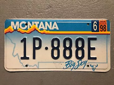 Vintage Montana License Plate Big Sky Rainbow Random Letters/numbers Nice!! • $9.99