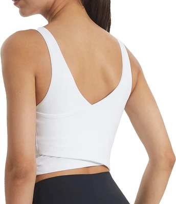 £19.96 • Buy JOJOANS Women Padded Sports Bra - Seamless Comfort Bra Longline Crop Top For