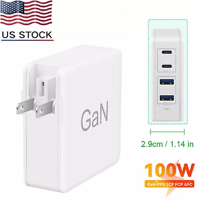 Multi-Port 100W USB C USB-A Charger Fast Charging Station Desktop Travel Adapter • $28.99