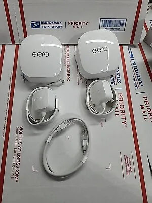 2x Eero 6+ Plus 2 Pack 5g/2.4g Mbps 2 Port  Wireless Router - R010211 *NEW* • $119.99