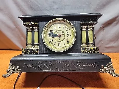 W•Vintage 1900's Antique Seth Thomas  Mantle Clock Body WWaltham Watch Co Clock • $89.95