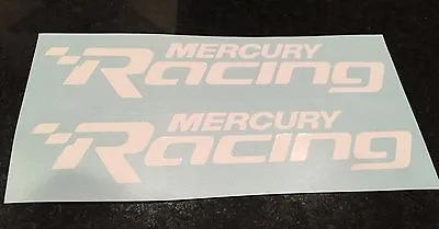 Mercury Racing 2014 24  NEW WHITE Sticker Race Boat Outboard DECAL YOU GET 2 • $27.99