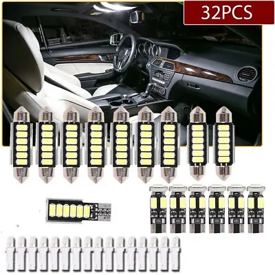 32X LED Interior Light Bulbs Kit For VW T4 T5 T6 Multivan Caravelle Transporter • $19.08