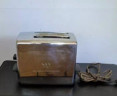 Hamilton Beach Chrome Toaster 2 Slice Model 2T Vintage 50’s 60’s MCM Working • $44.95