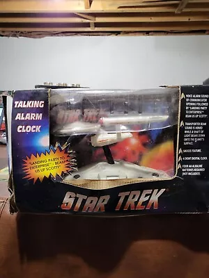 Vintage Star Trek U.S.S Enterprise NCC-1701 Talking Alarm Clock! (Circa. 1993) • $20