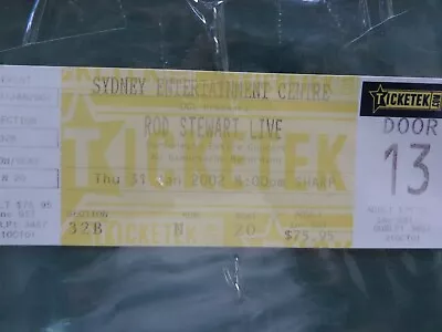 Vintage Concert Ticket - Rod Stewart - Sydney Entertainment Centre Jan 2002 • $15