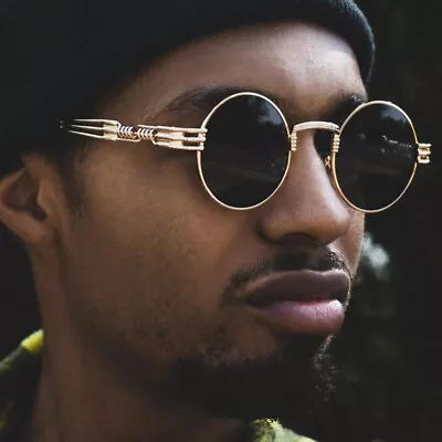 $16.49 • Buy Vintage Steampunk Round Sunglasses Mens Women Luxury Hip Hop Shade Glasses UV400