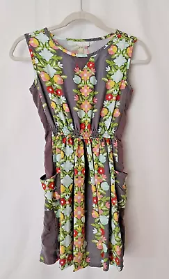 435 Matilda Jane Blooming Garden Dress Fit & Flare Slvless Multicolor 12 #14354 • $19.90
