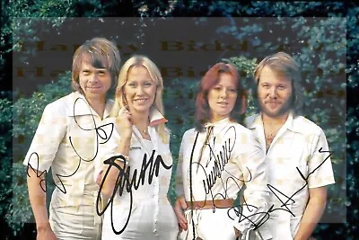 ABBA 1Beautiful 6x4 Signed Agnetha Fältskog Björn Ulvaeus Benny Andersson Ann • £4.99