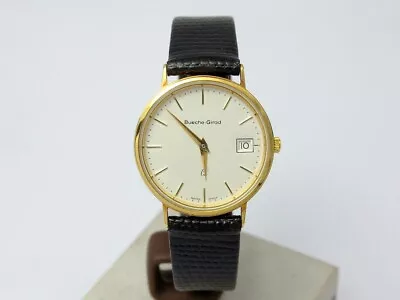 Bueche Girod 9ct Gold Watch Quartz Boxed • £395