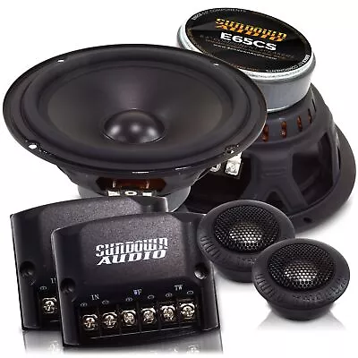 Sundown Car Audio E-Series 6.5  200W Peak 4 Ohm 2-Way Component Speakers E-6.5CS • $179.99
