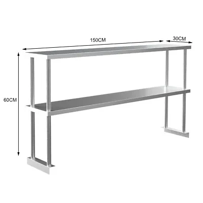 £69.95 • Buy Stainless Steel Tabletop Storage Shelves Kitchen Catering Work Bench Over Rack