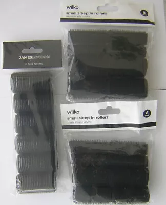 WILCO /JAMES 3 Packets Sleep In Self Grip HAIR ROLLERS 6 Large 8 Medium 8 Small • £2.50