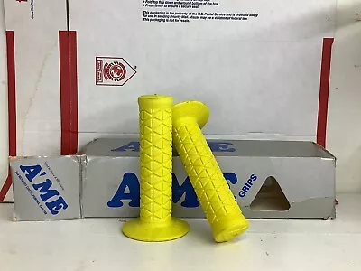 Nos Bmx Oldschool Ame Tri  Grips Yellow  • $109.50