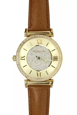 Michael Kors Catlin Champagne Crystal Pave Dial Ladies Watch MK2375 • $89.99