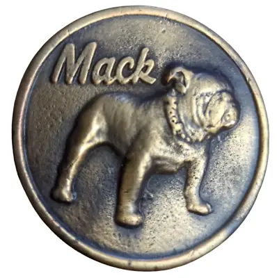 Vintage MACK Dog Truck Trucking SEMI Truck Trucker Bulldog Brass Belt Buckle • $17.99