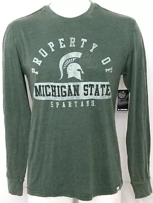 NEW Michigan State Spartans Colosseum Distressed LS Crew Neck Tee Shirt Men's L  • $21.22