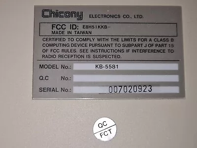 Chicony Kb-5581 Mechanical Keyboard • $95