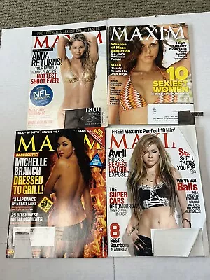 Maxim Magzines Lot Of 4 2004-2012 Avril Michelle Branch Good Condition  • $12.99
