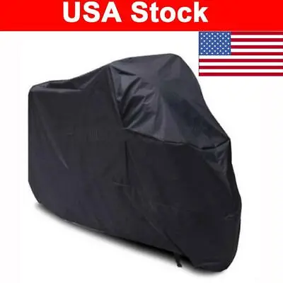 XXL Black Motorcycle Cover For Kawasaki VN Vulcan Classic Nomad Drifter 1500 • $26.22