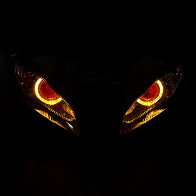 $319.99 • Buy Headlight Headlamp Kit For Yamaha YZF R6 2006 2007 HID+ Amber Halo+Red Demon Eye