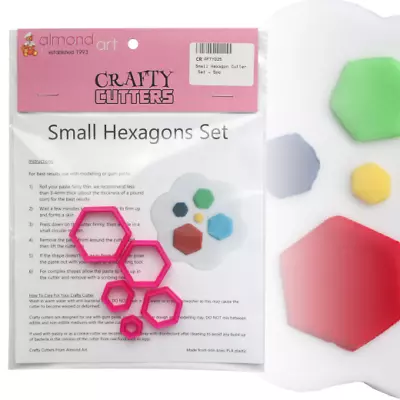 Small Hexagon Icing Cutter Set/5 Cake Decorating Crafting • £4.35