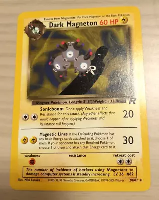 POKEMON CARDS – Dark Magneton Team Rocket Set 28/82 Unlimited Rare • $1.25