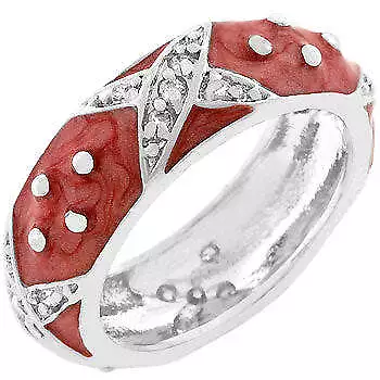 Marbled Pink Enamel Ring • $31.04