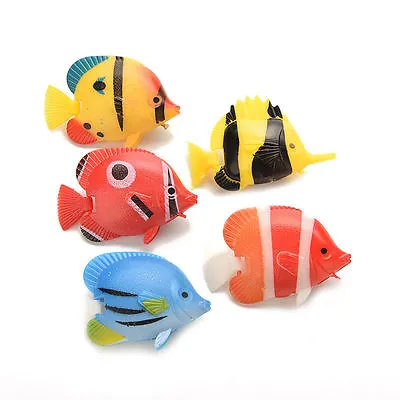$2.14 • Buy 5x Plastic Artificial Swimming Fake Vivid Fish Ornament For Aquarium Ta.AM