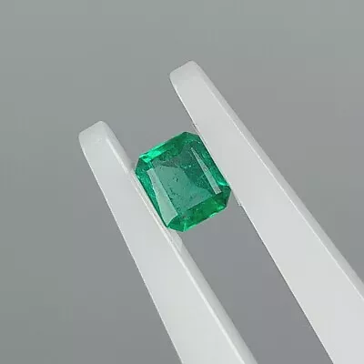 DEEP GREEN NATURAL COLOMBIAN CUT EMERALD FROM MUZO 0.15 Ct. W/ GIA ALUMNI CHECK • $150